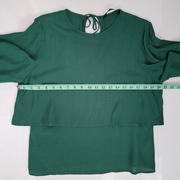 Zara Forest Green Blouse - Picture 4 of 7